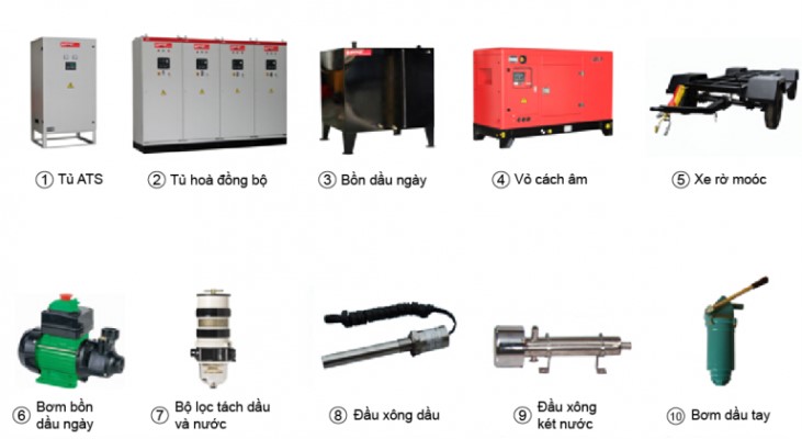 phạm vi cung cap cummins tuy chon